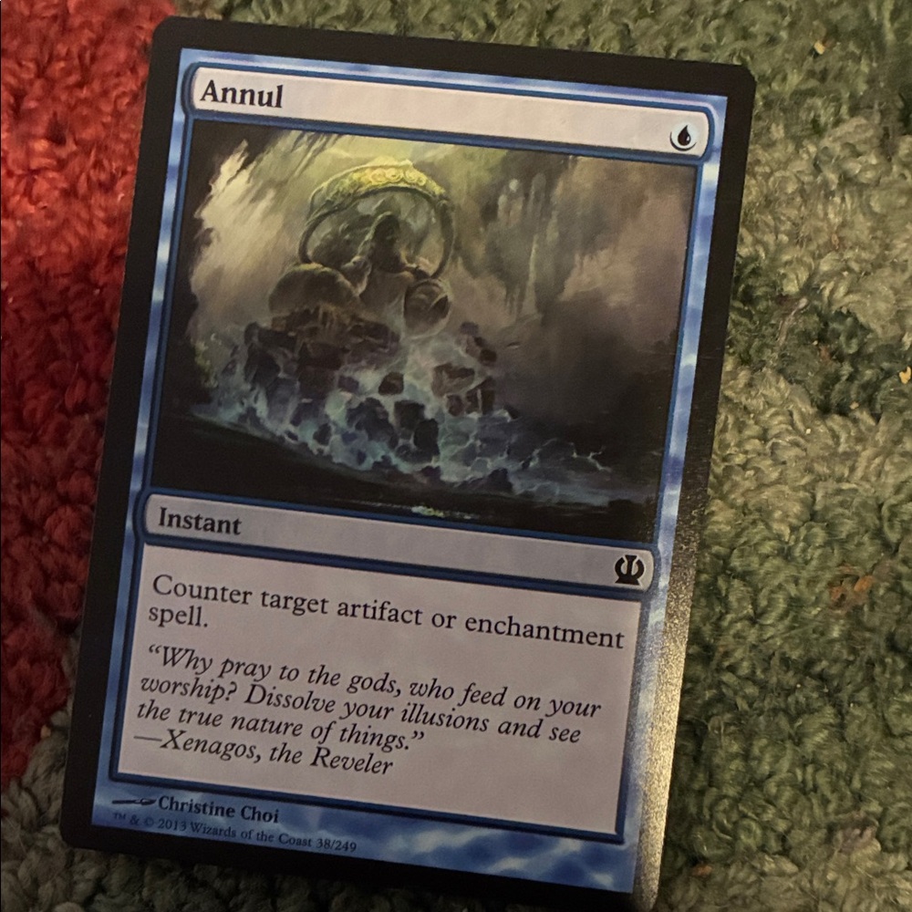 Magic Blue 'Annul' Trading Card